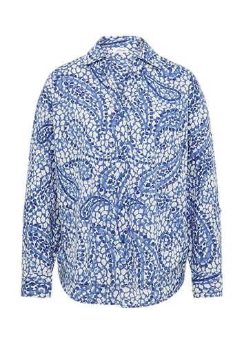 s.Oliver Leichte Hemdbluse im Relaxed Fit mit Turn-up Royalblau 46 von s.Oliver