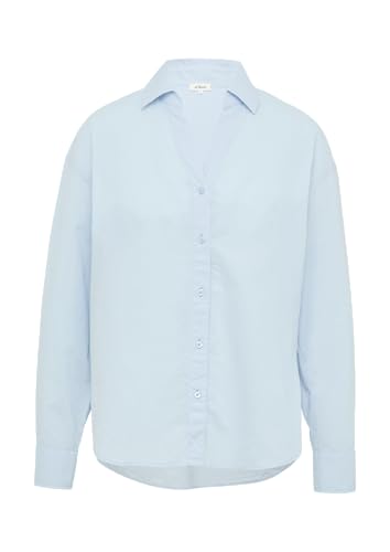 s.Oliver Leichte Hemdbluse im Relaxed Fit mit Turn-up hellblau 42 von s.Oliver