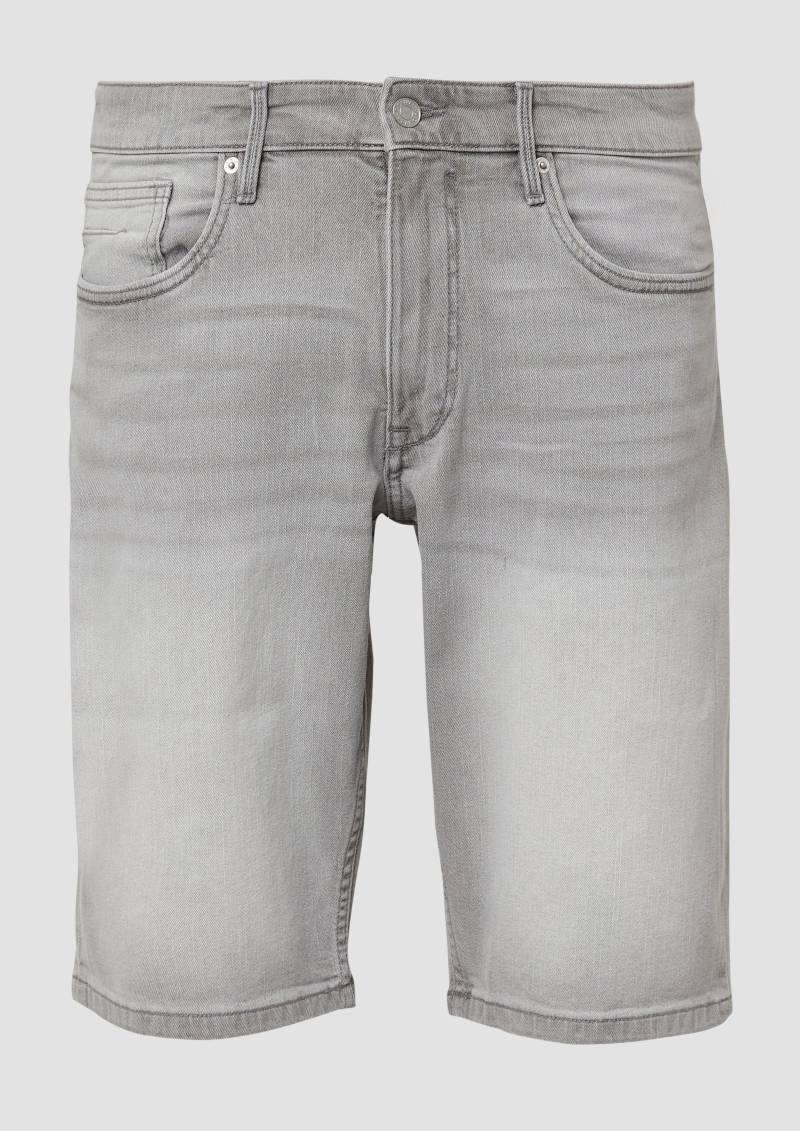 s.Oliver - Leichte Jeans-Bermuda / Regular Fit / Mid Rise, Herren, grau von s.Oliver