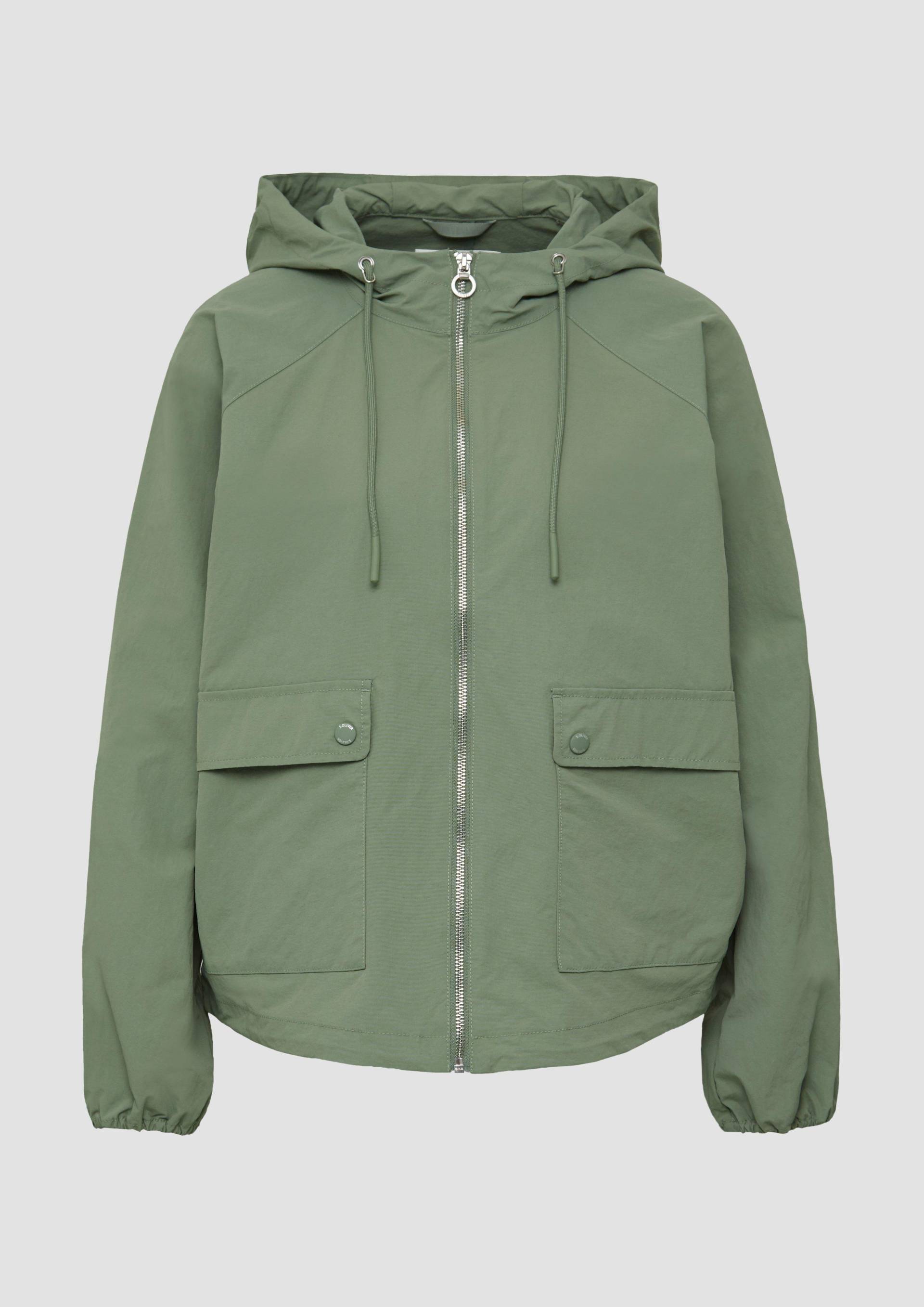 s.Oliver - Leichte Outdoor-Jacke im Relaxed Fit mit Fledermausärmeln und Kapuze, Damen, grün s.Oliver - Leichte Outdoor-Jacke im Relaxed Fit mit Fledermausärmeln und Kapuze, Damen, grün von s.Oliver