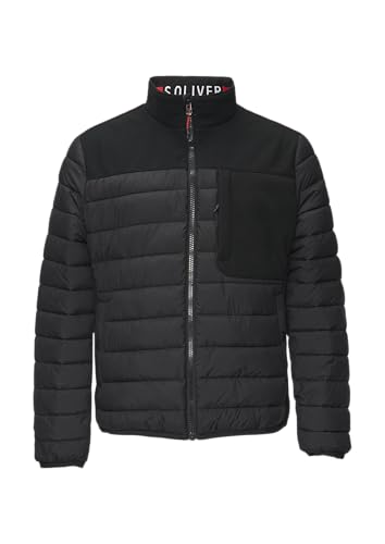 s.Oliver Leichte Steppjacke im Materialmix mit Kontrast-Details schwarz S von s.Oliver