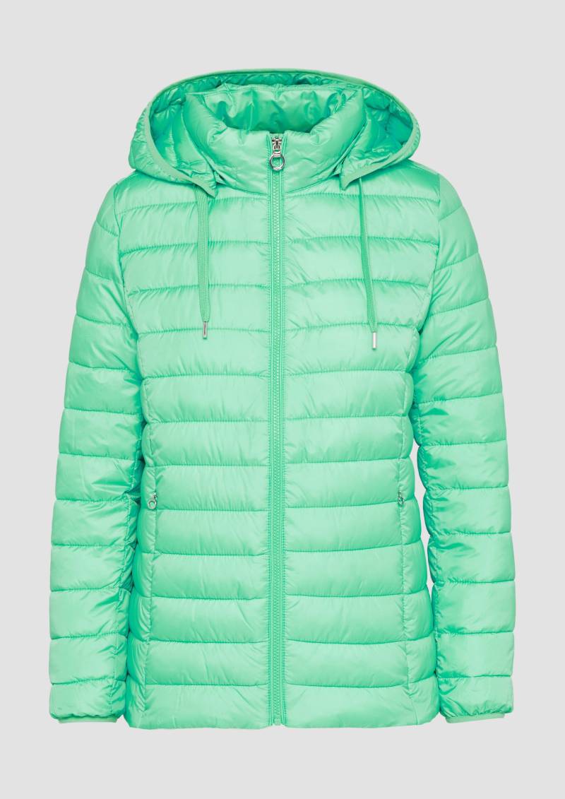 s.Oliver - Leichte Steppjacke mit abnehmbarer Kapuze, Damen, grün von s.Oliver