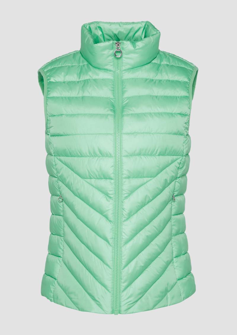 s.Oliver - Leichte Steppweste mit Stehkragen, Damen, grün von s.Oliver