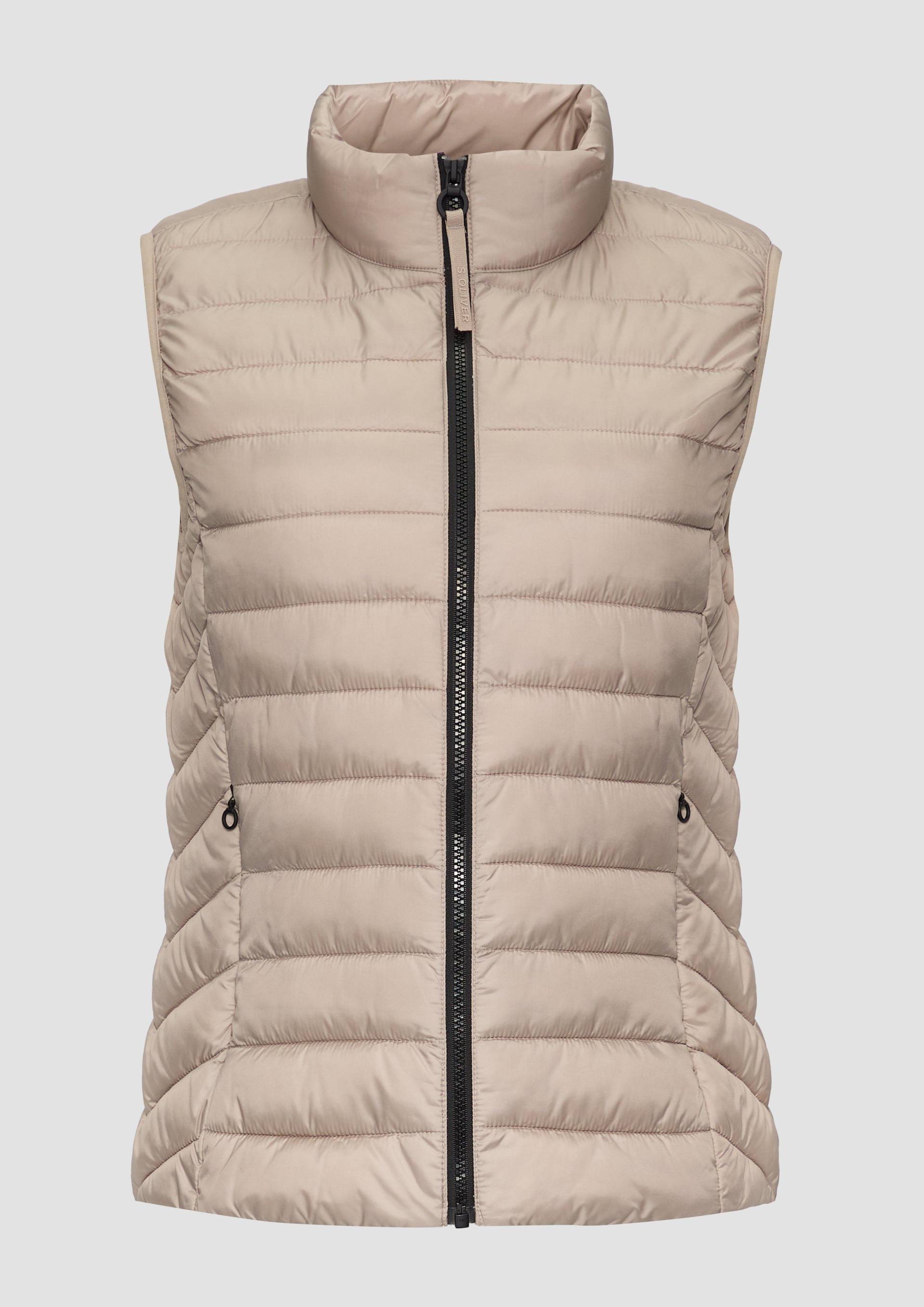 s.Oliver - Leichte Weste mit Steppung und Stehkragen, Damen, Beige von s.Oliver