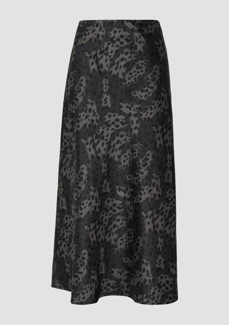 s.Oliver - Leichter Midirock mit Elastikbund, Damen, grau von s.Oliver