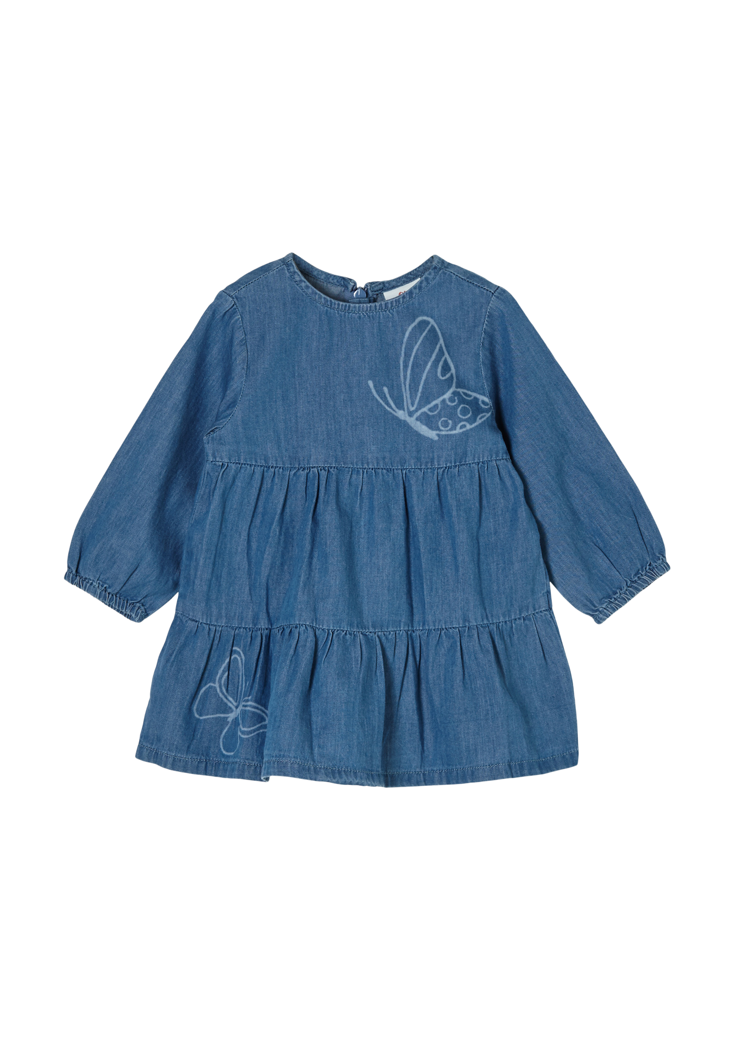 s.Oliver - Leichtes Jeanskleid mit Schmetterlingen, Babys, blau von s.Oliver