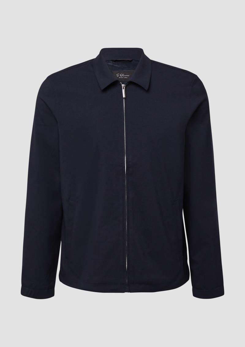 s.Oliver - Leichtes Overshirt aus Stretchgewebe, Herren, blau von s.Oliver