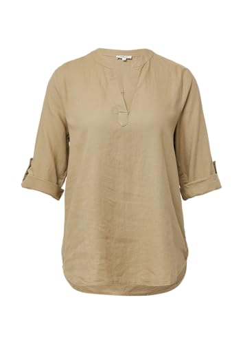 s.Oliver Leinenmix-Bluse mit Turn-up Hellbraun 40 von s.Oliver