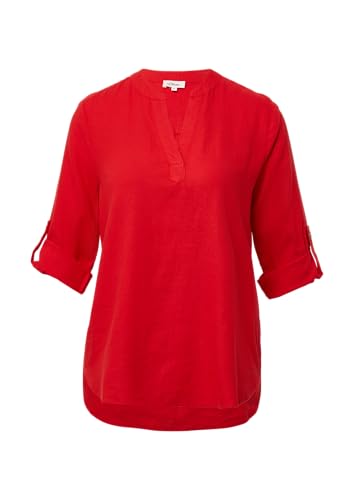 s.Oliver Leinenmix-Bluse mit Turn-up rot 44 von s.Oliver