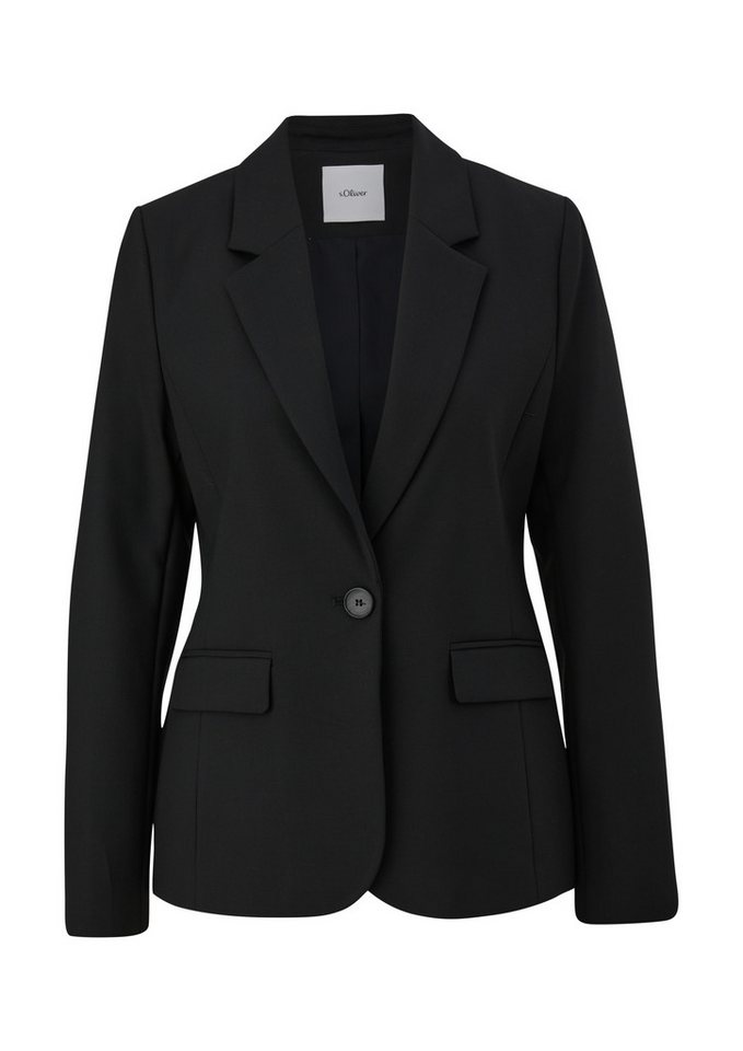 s.Oliver Longblazer - klassischer Blazer - elegante Anzugsjacke - Sakko einfarbig von s.Oliver