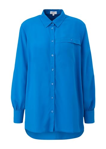 Longbluse aus Reiner Viskose Royalblau 40 von s.Oliver