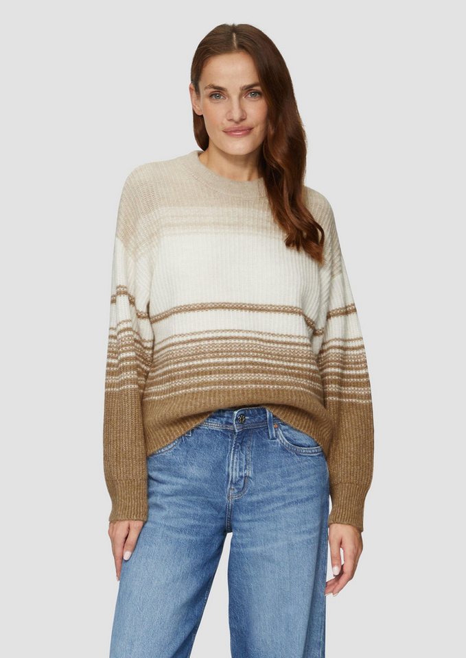 s.Oliver Longpullover Strickpullover Gestreifter Strickpullover im Relaxed Fit von s.Oliver