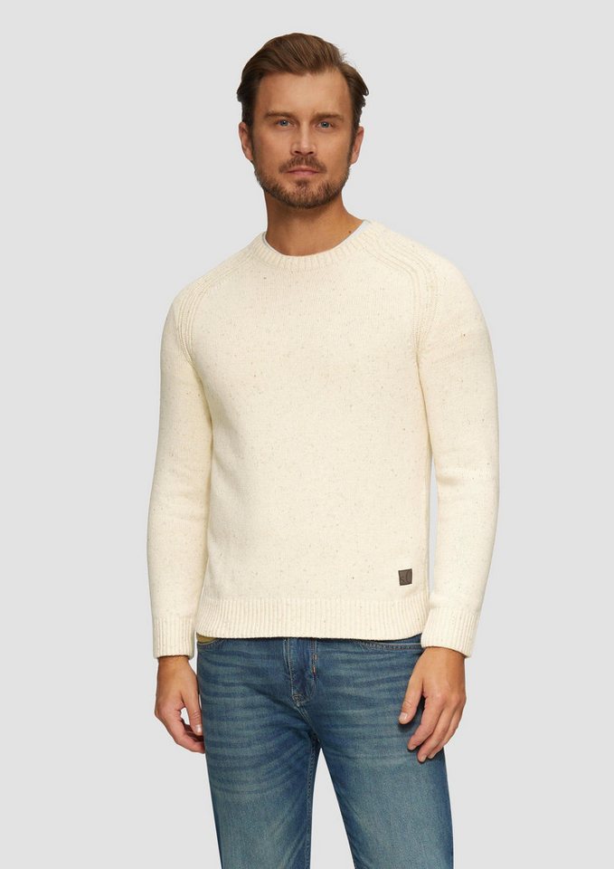s.Oliver Longpullover Strickpullover Crew-Neck-Pullover mit Farbeffekt von s.Oliver
