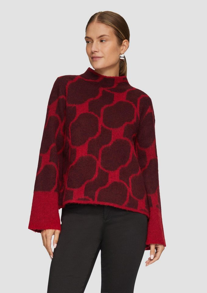 s.Oliver Longpullover Strickpullover Kuscheliger Pullover mit Jacquard-Muster von s.Oliver