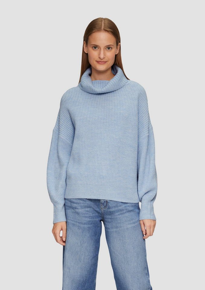 s.Oliver Longpullover Strickpullover Oversized Pullover mit Rollkragen (1-tlg) von s.Oliver