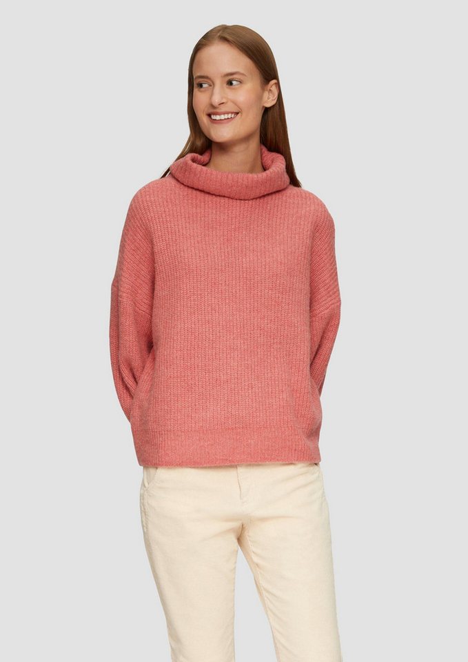 s.Oliver Longpullover Strickpullover Oversized Pullover mit Rollkragen (1-tlg) von s.Oliver