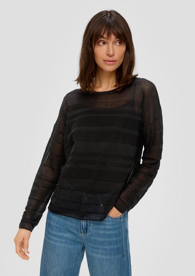 s.Oliver Longpullover Strickpullover Pullover mit Musterstruktur (1-tlg) von s.Oliver