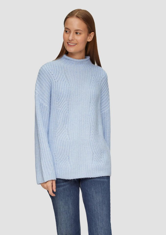s.Oliver Longpullover Strickpullover Relaxed Fit Pullover aus Alpakamix (1-tlg) von s.Oliver