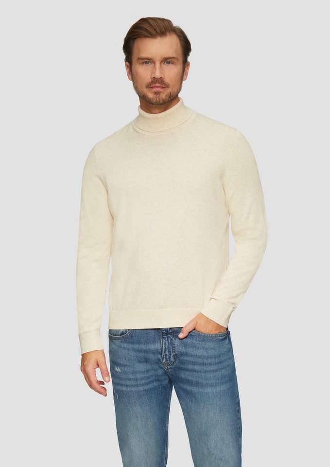 s.Oliver Longpullover Strickpullover Rollkragenpullover aus Baumwolle von s.Oliver