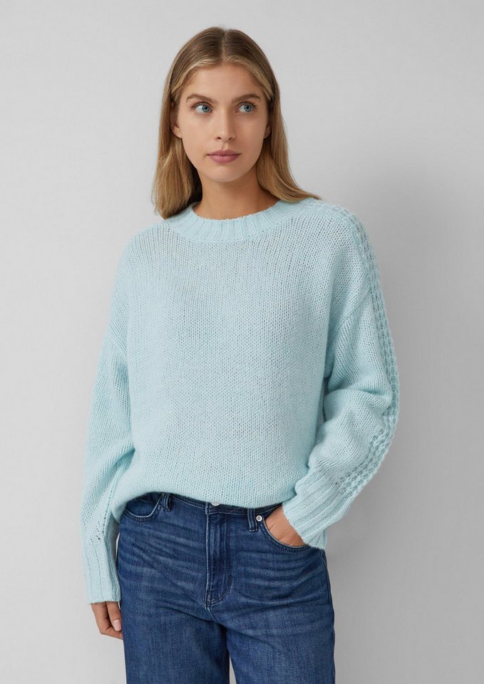 s.Oliver Longpullover Strickpullover Strickpullover aus Alpakamix im Relaxed Fit von s.Oliver
