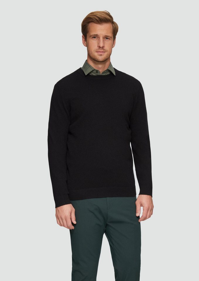 s.Oliver Longpullover Strickpullover Strickpullover aus Kaschmir von s.Oliver