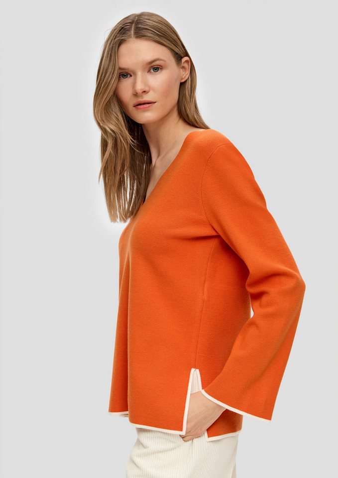 s.Oliver Longpullover Strickpullover Strickpullover aus Viskosemix von s.Oliver