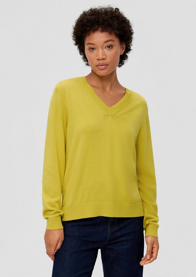 s.Oliver Longpullover Strickpullover Strickpullover aus Viskosemix von s.Oliver