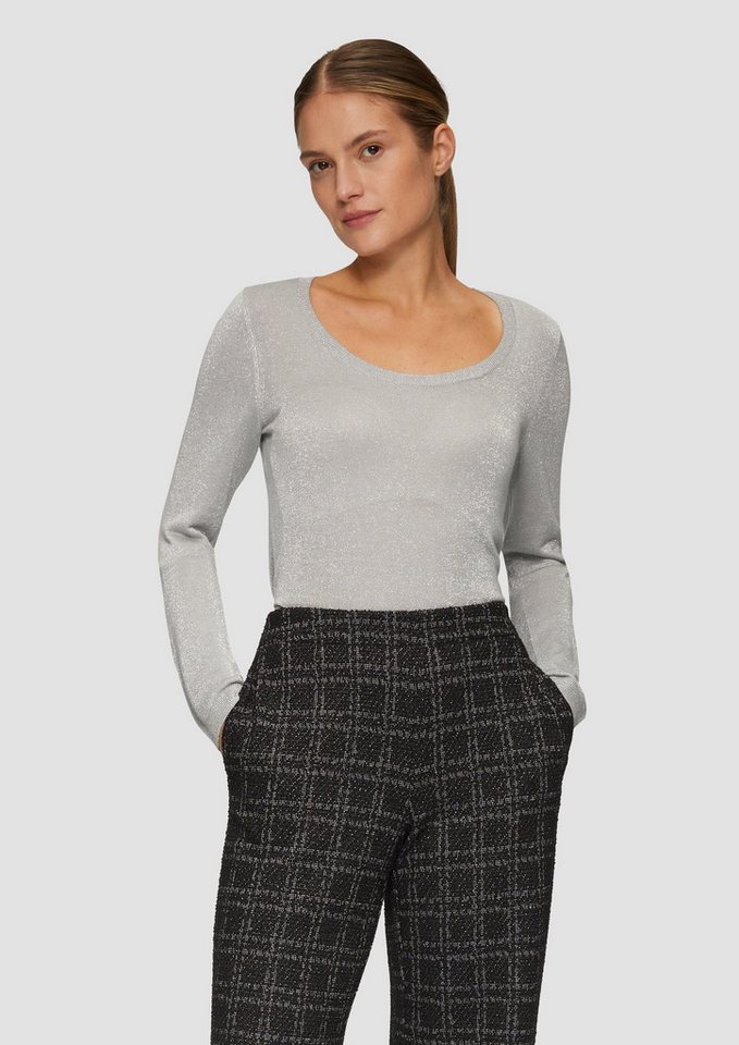 s.Oliver Longpullover Strickpullover Strickpullover mit Glitzergarn von s.Oliver