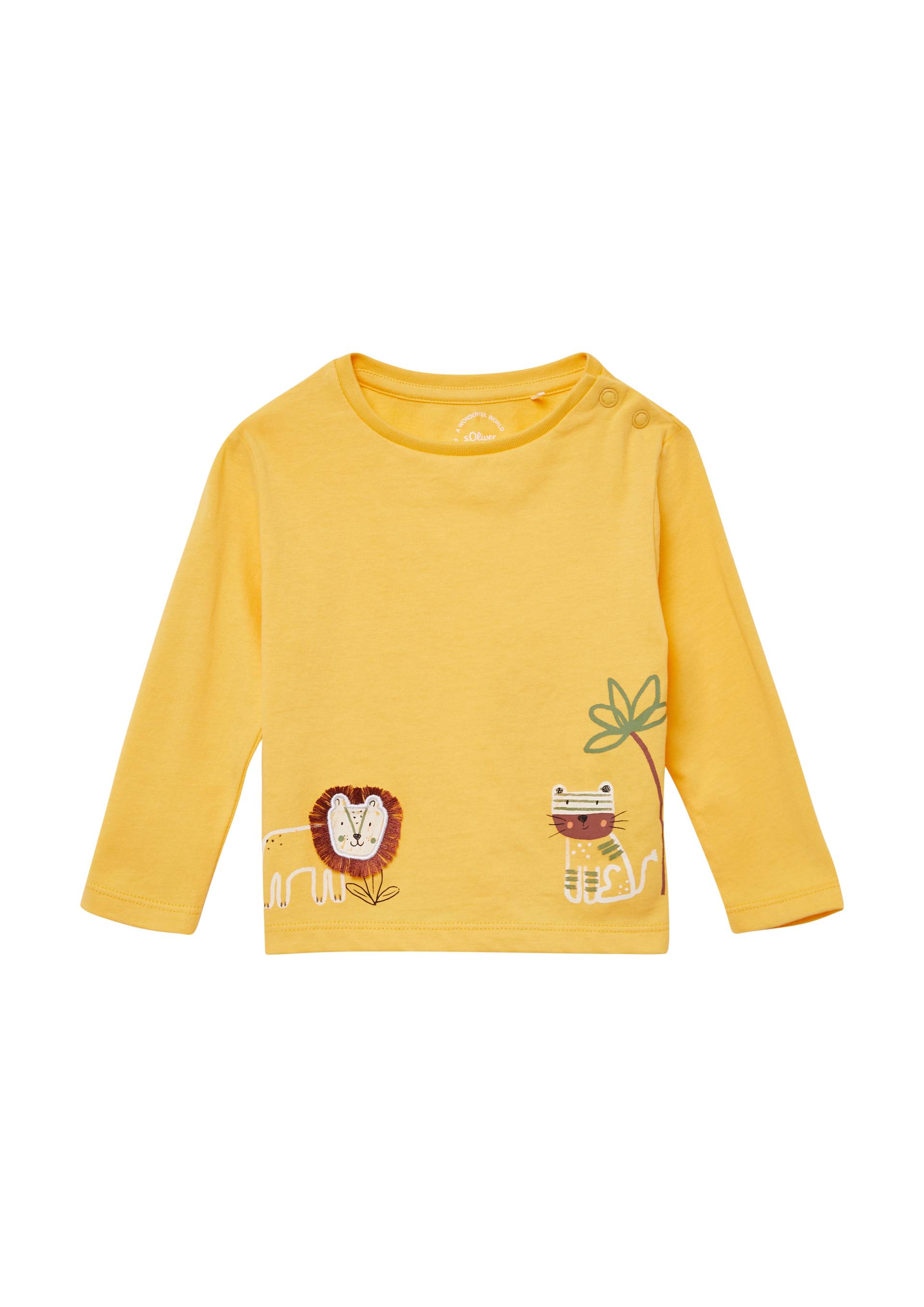 s.Oliver - Longsleeve aus Baumwolle mit Artwork, Babys, gelb von s.Oliver