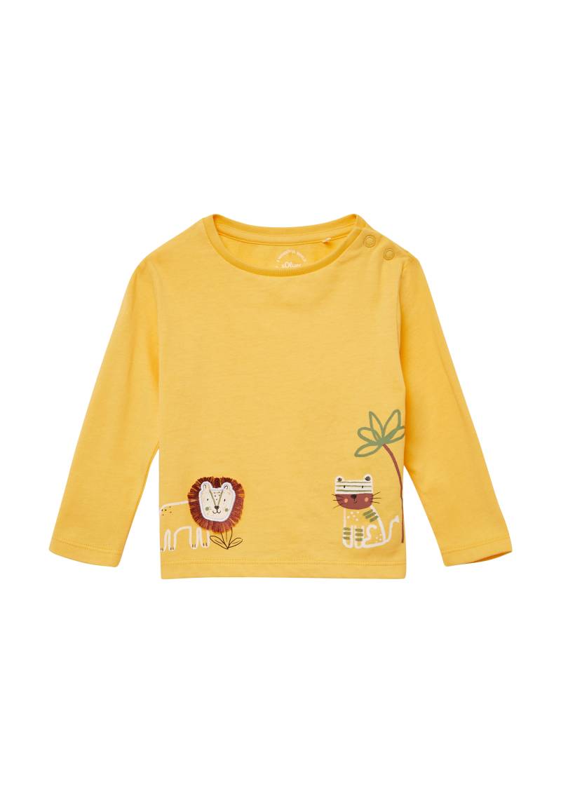 s.Oliver - Longsleeve aus Baumwolle mit Artwork, Babys, gelb von s.Oliver