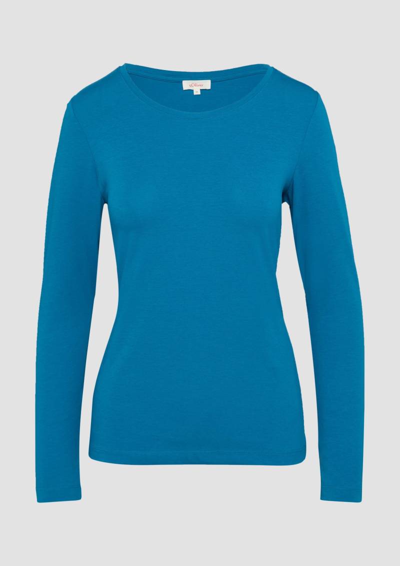 s.Oliver - Longsleeve aus Baumwollstretch, Damen, Blau s.Oliver - Longsleeve aus Baumwollstretch, Damen, Blau von s.Oliver