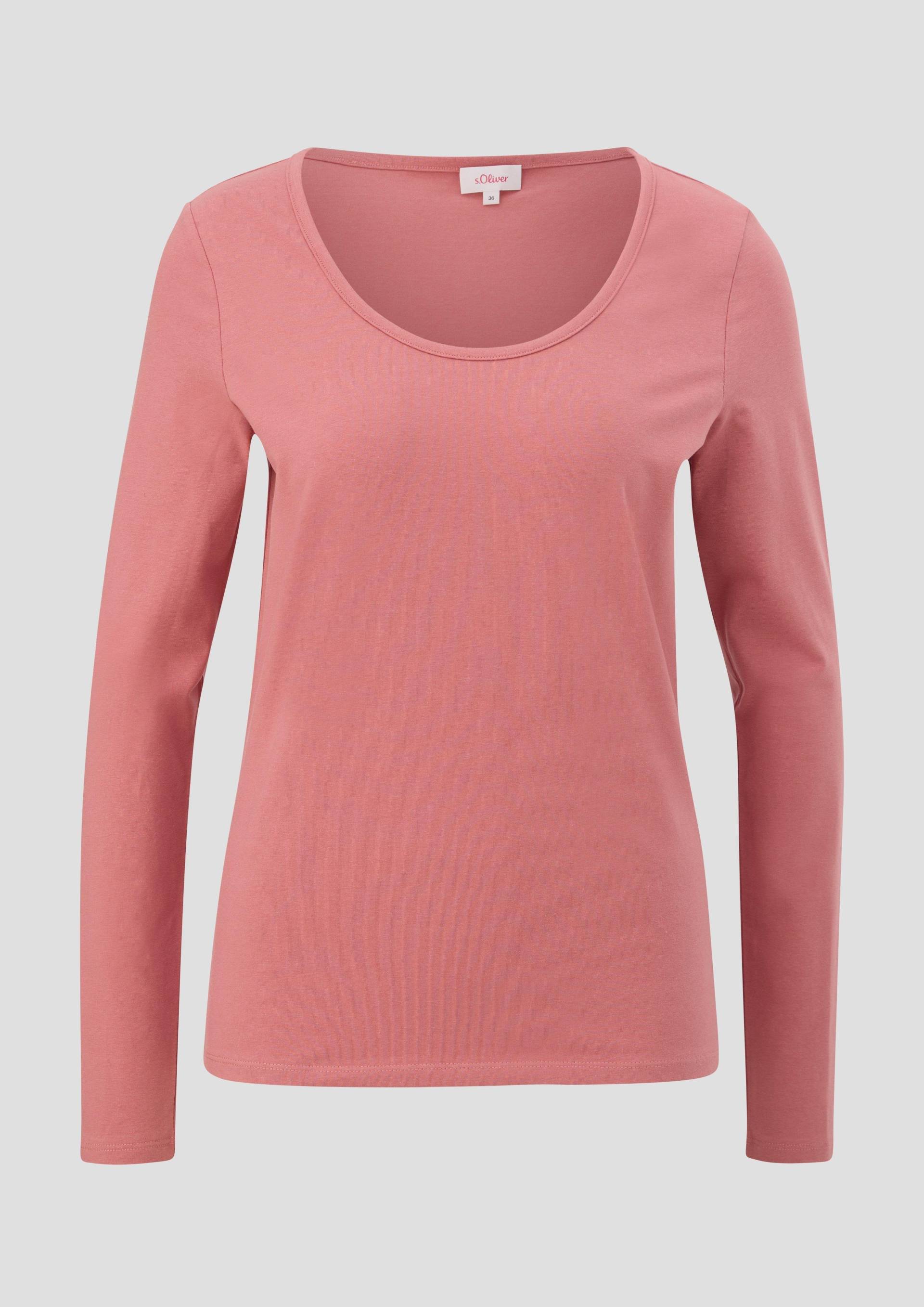s.Oliver - Longsleeve aus Baumwollstretch, Damen, Rosa s.Oliver - Longsleeve aus Baumwollstretch, Damen, Rosa von s.Oliver