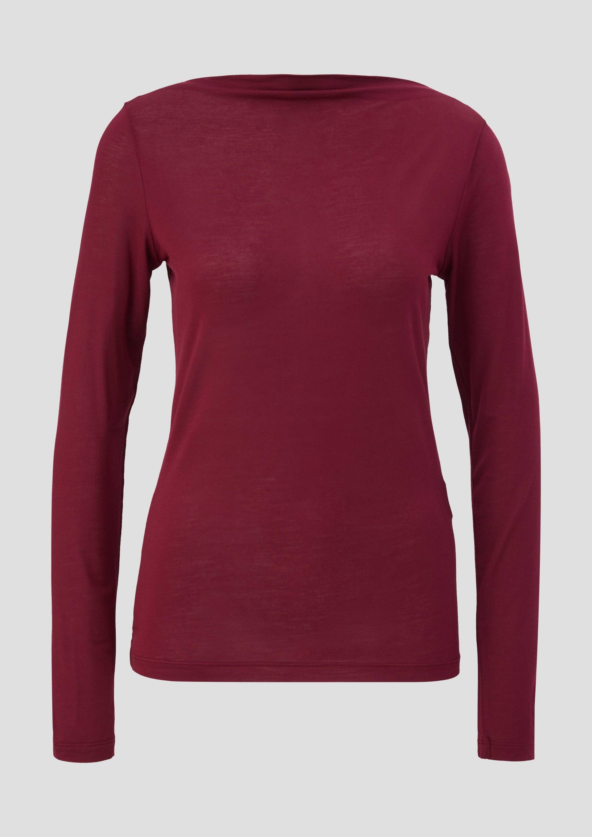 s.Oliver - Leicht durscheinendes Longsleeve, Damen, rot von s.Oliver