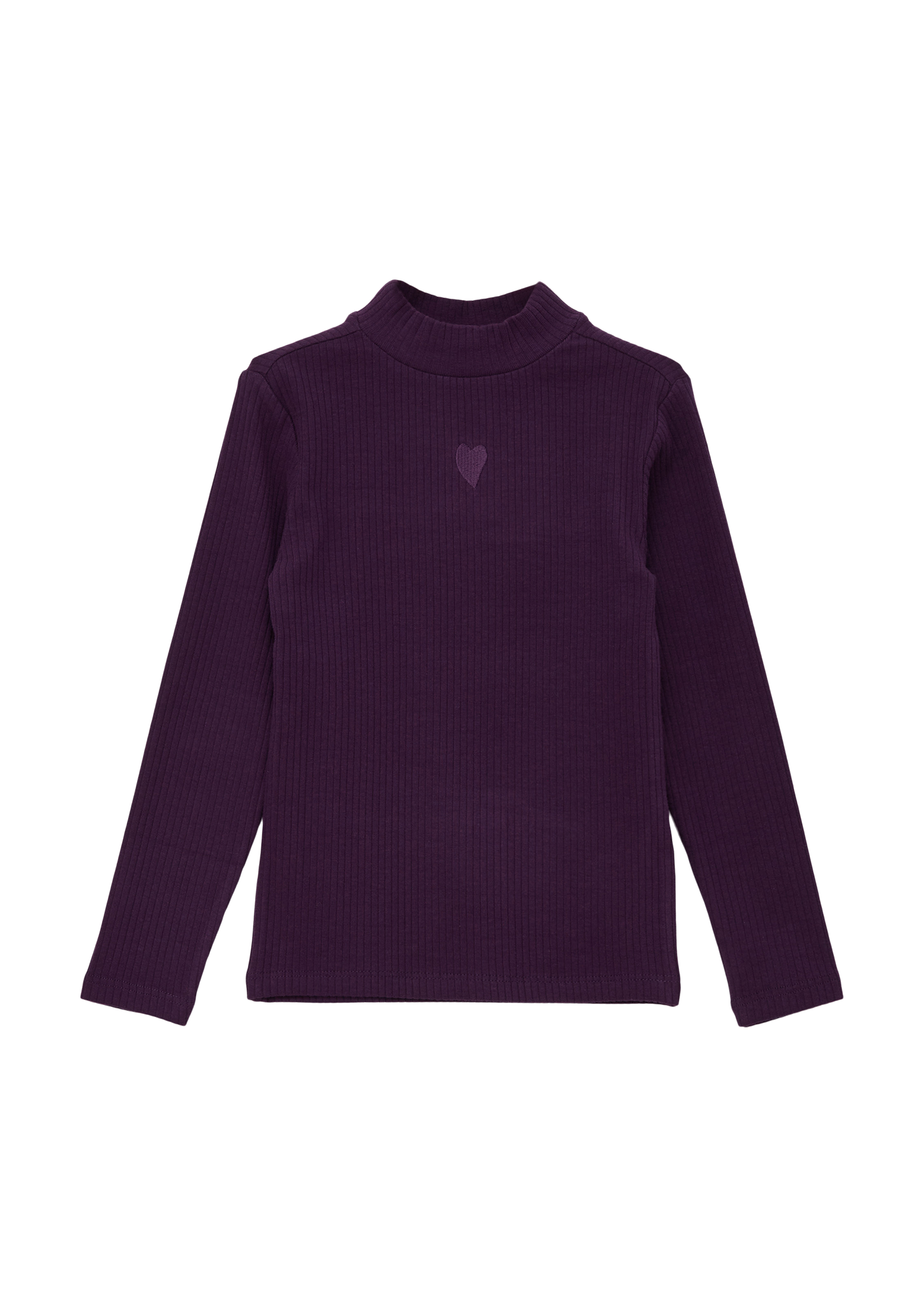 s.Oliver - Longsleeve aus Rippware, Kinder, lila von s.Oliver