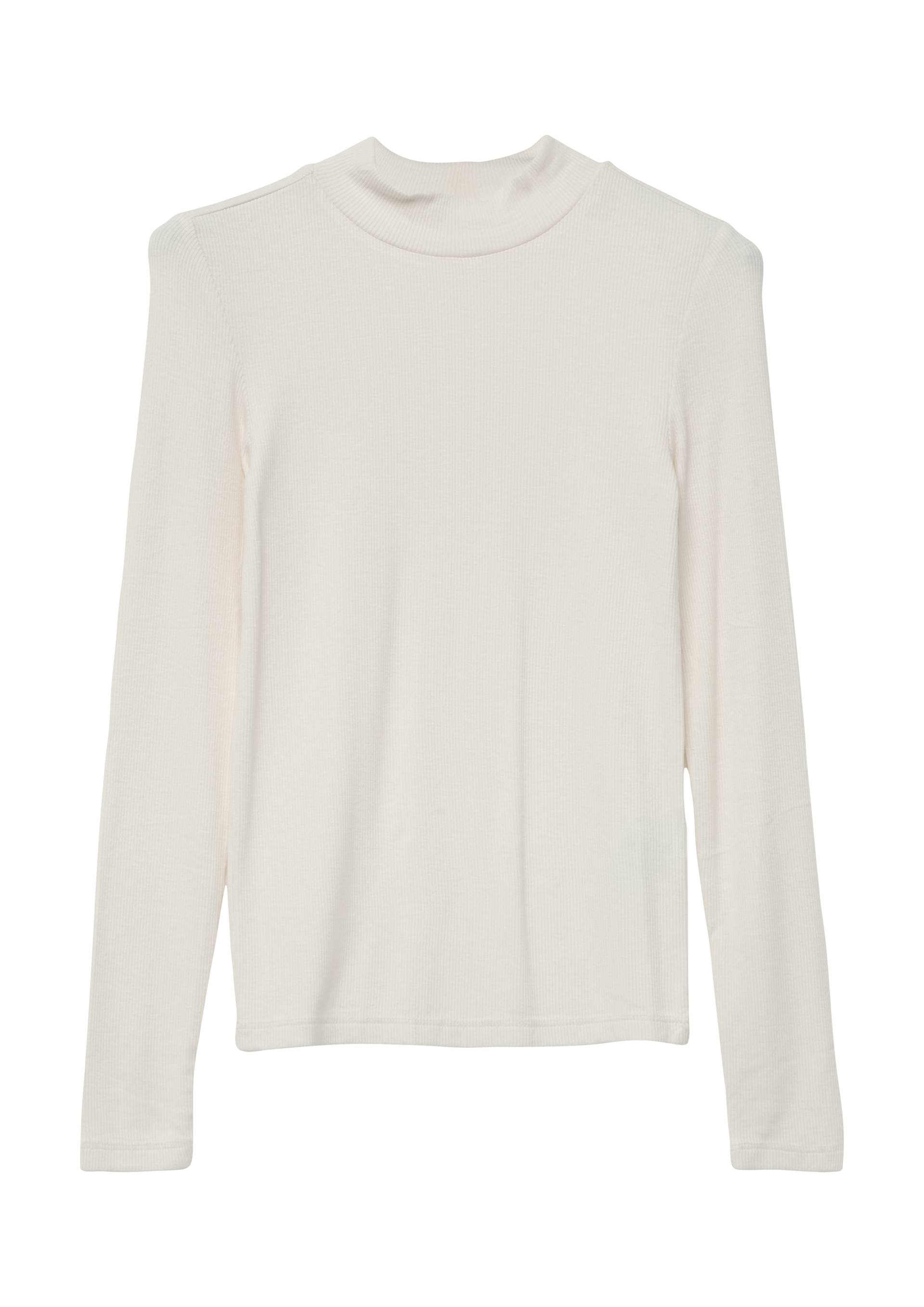 s.Oliver - Longsleeve aus Rippware mit Stehkragen, Mädchen, Beige von s.Oliver