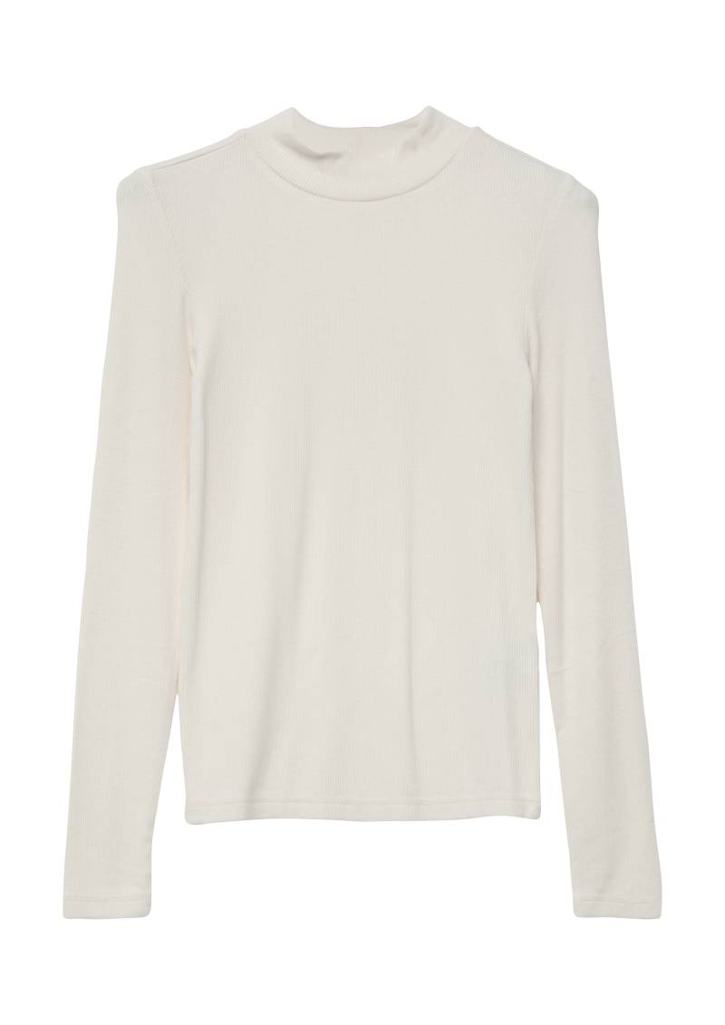 s.Oliver - Longsleeve aus Rippware mit Stehkragen, Mädchen, Beige von s.Oliver