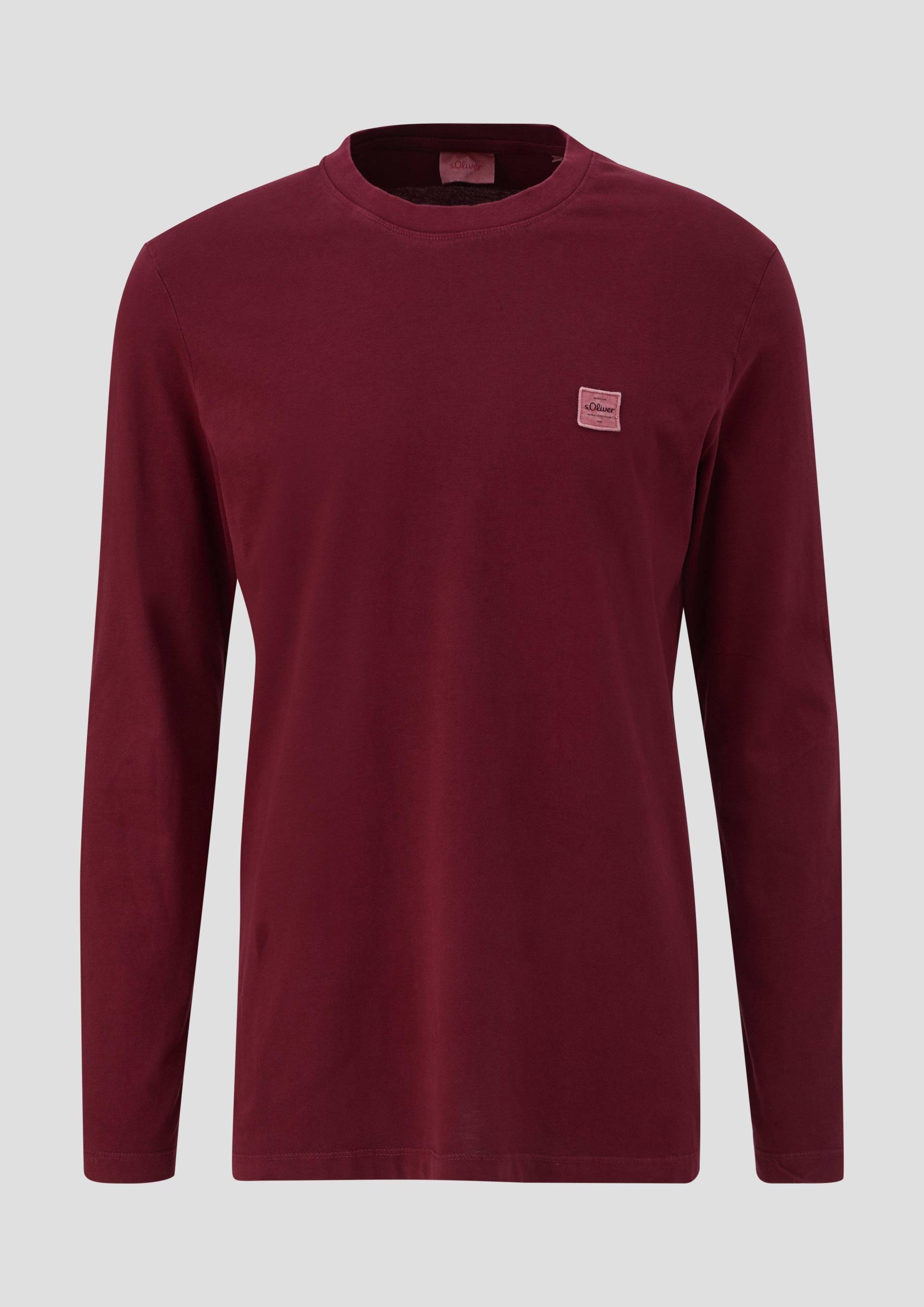 s.Oliver - Longsleeve aus reiner Baumwolle, Herren, rot von s.Oliver