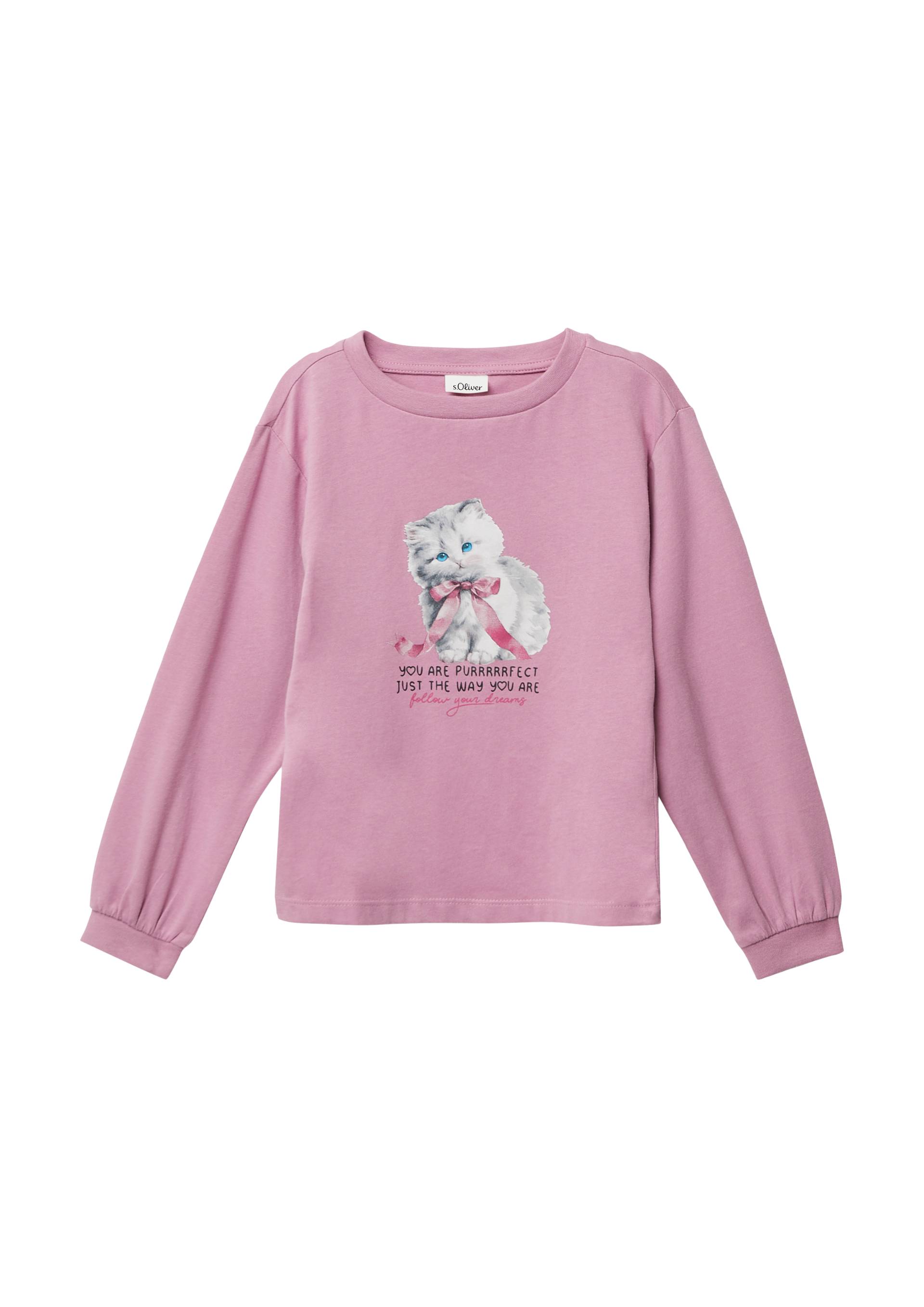 s.Oliver - Longsleeve im Loose Fit mit Frontprint, Kinder, Rosa s.Oliver - Longsleeve im Loose Fit mit Frontprint, Kinder, Rosa von s.Oliver