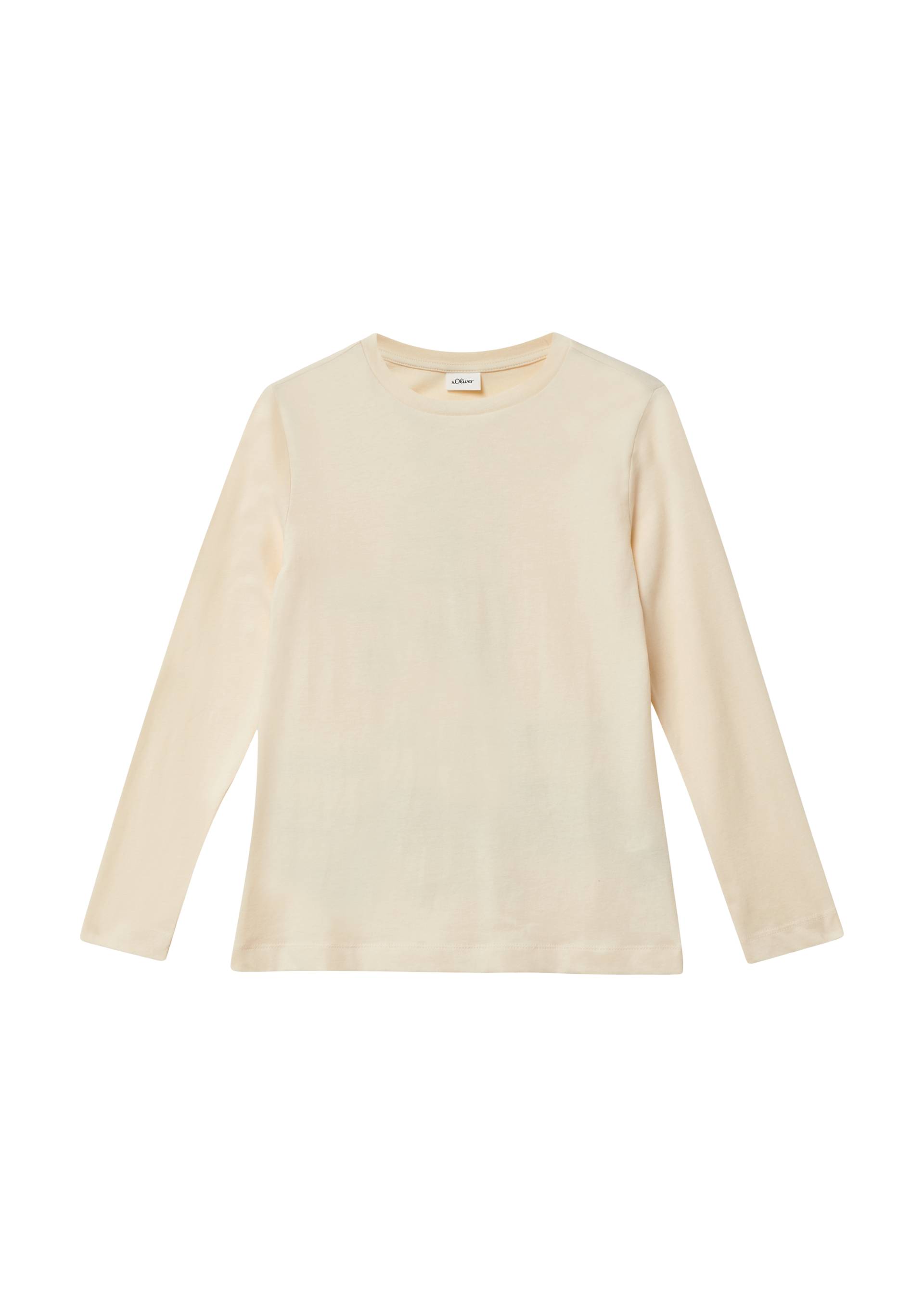 s.Oliver - Longsleeve im Loose Fit mit großem Rückenprint, Mädchen, Beige von s.Oliver