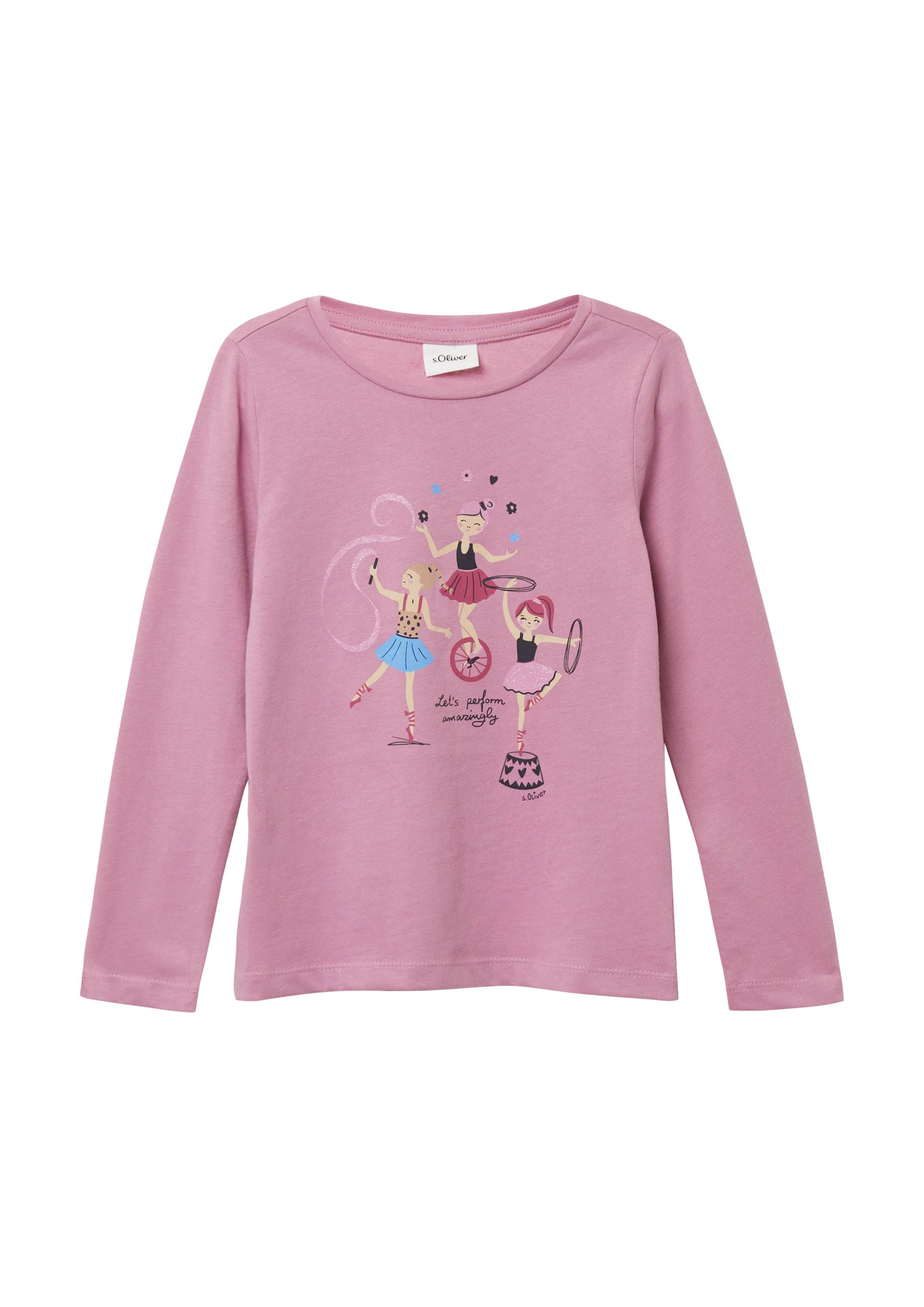 s.Oliver - Longsleeve im Regular Fit mit Glitzerprint, Kinder, Rosa s.Oliver - Longsleeve im Regular Fit mit Glitzerprint, Kinder, Rosa von s.Oliver