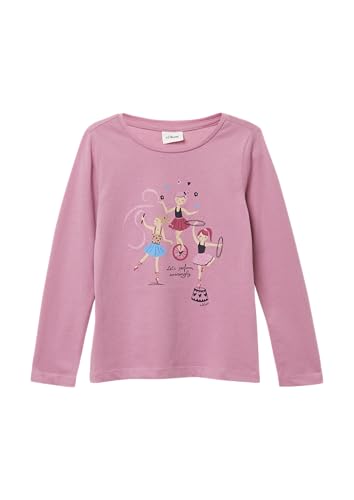 s.Oliver Longsleeve im Regular Fit mit Glitzerprint pink 140 von s.Oliver