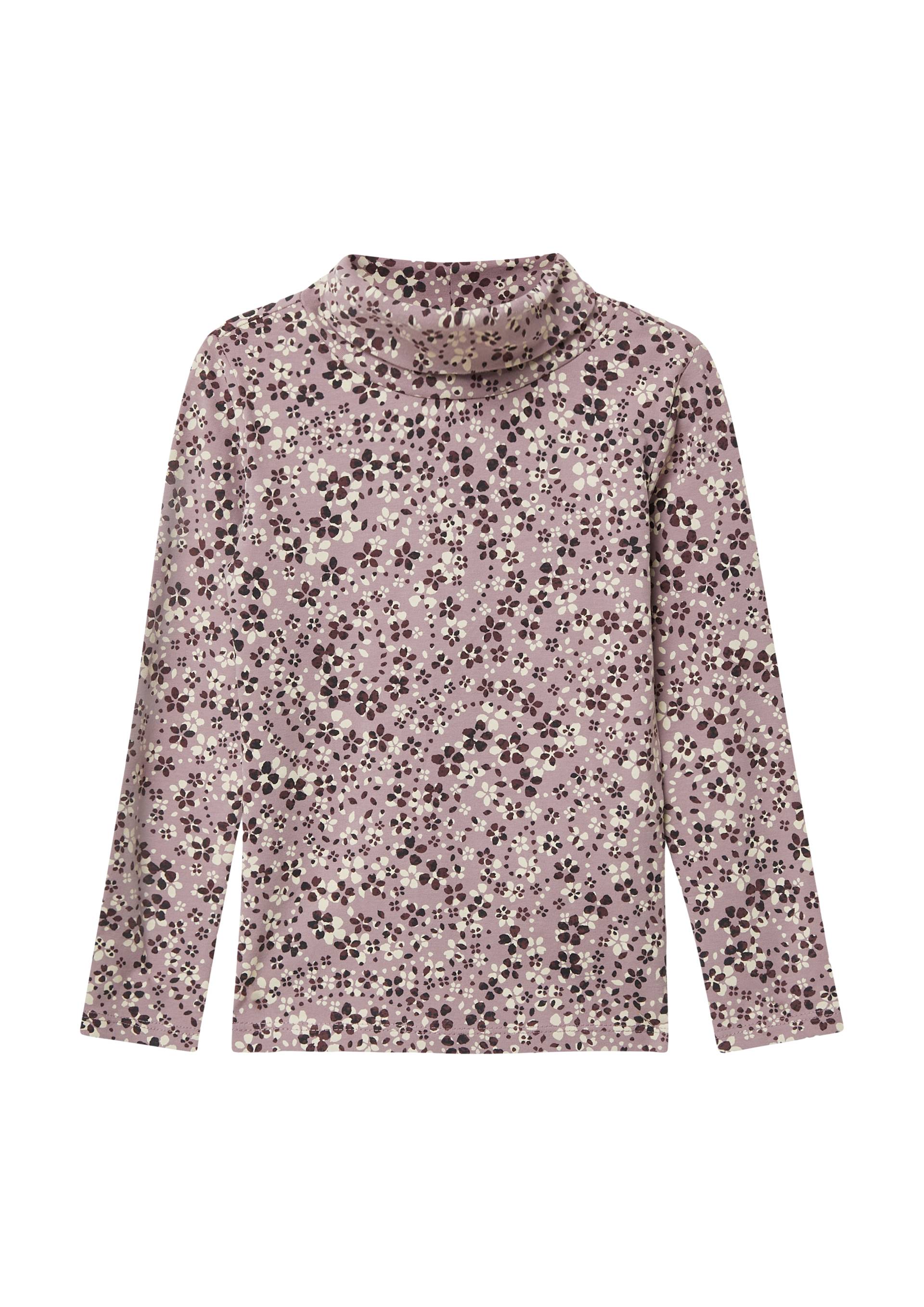 s.Oliver - Longsleeve im Slim Fit mit All-over-Print und Rollkragen, Kinder, pink|mehrfarbig von s.Oliver