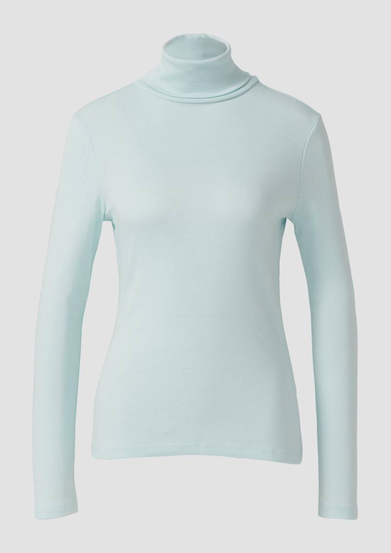 s.Oliver - Longsleeve im Slim Fit mit Rollkragen, Damen, türkis s.Oliver - Longsleeve im Slim Fit mit Rollkragen, Damen, türkis von s.Oliver