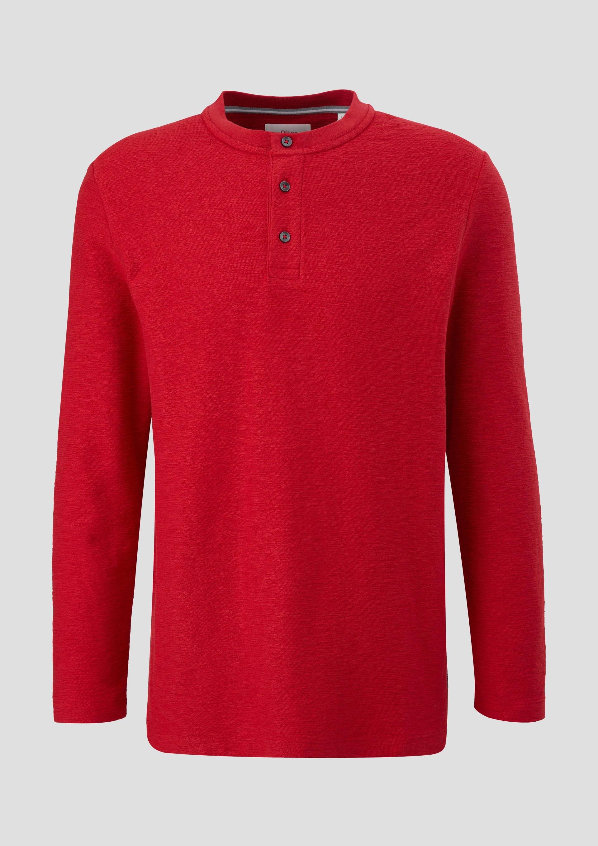 s.Oliver - Longsleeve in Slub-Yarn-Qualität, Herren, rot von s.Oliver