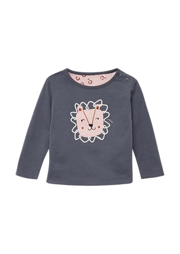 s.Oliver Longsleeve mit Applikation und abgerundetem Saum schiefergrau 68 von s.Oliver