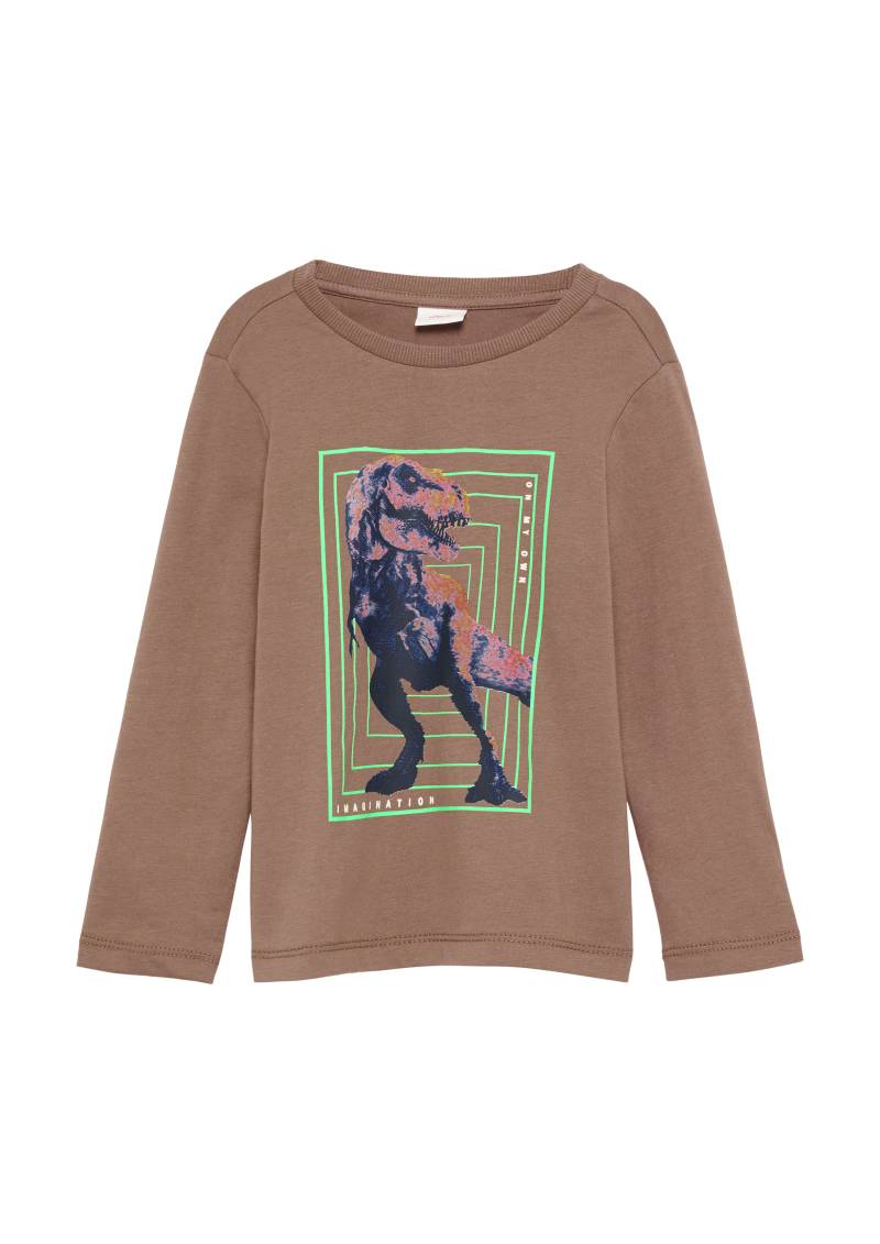 s.Oliver - Longsleeve mit Dino-Print, Kinder, braun von s.Oliver