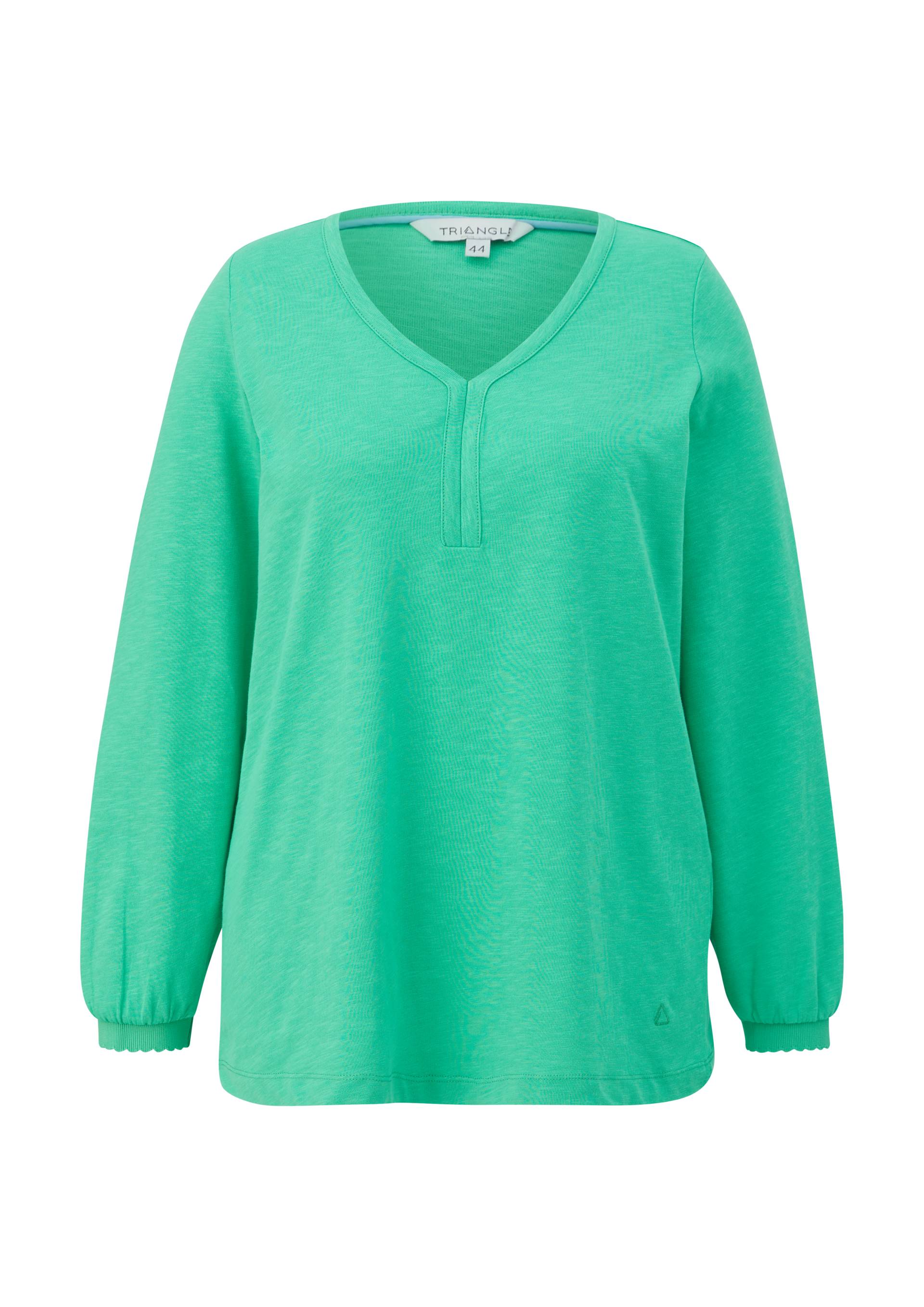s.Oliver - Longsleeve mit Flammgarnstruktur, Damen, grün s.Oliver - Longsleeve mit Flammgarnstruktur, Damen, grün von s.Oliver