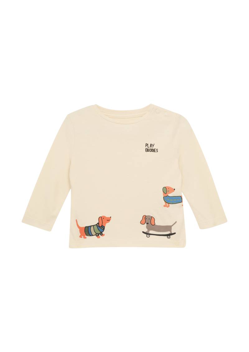 s.Oliver - Longsleeve mit Frontprint, Babys, Beige von s.Oliver
