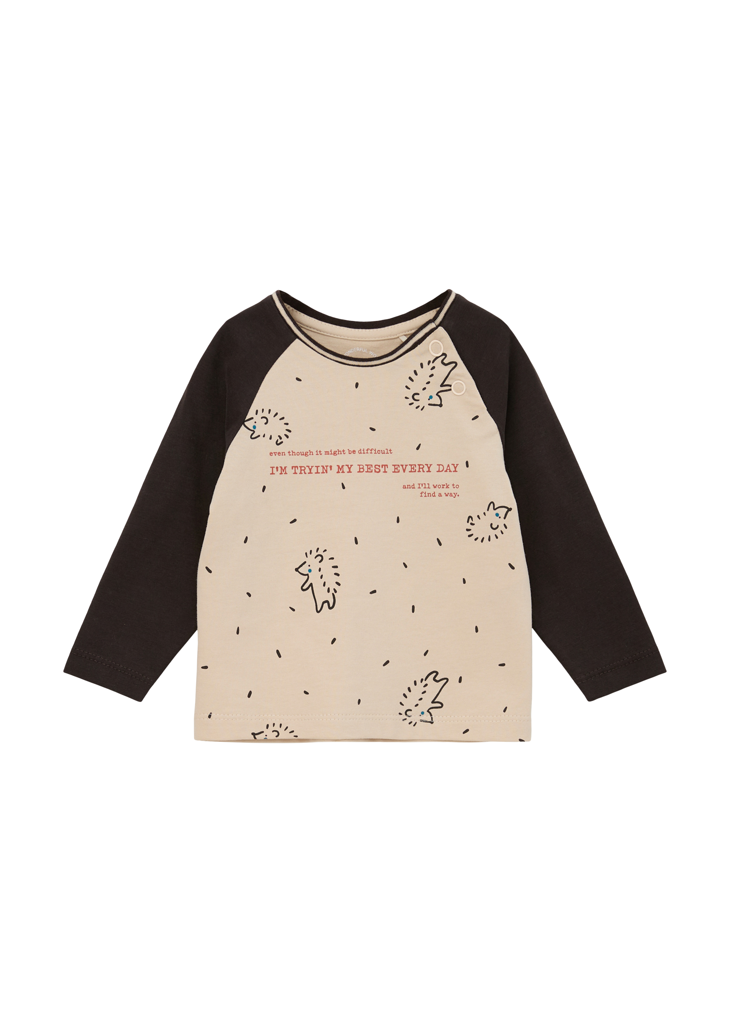 s.Oliver - Longsleeve mit Frontprint, Babys, Beige von s.Oliver