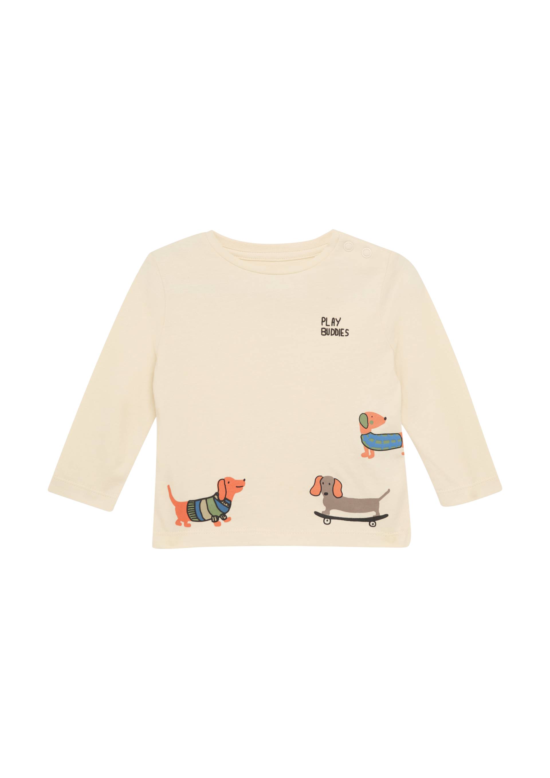 s.Oliver - Longsleeve mit Frontprint, Babys, Beige von s.Oliver